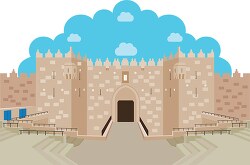 damascus gate jerusalem israel clipart