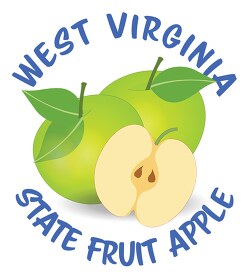 delicious apple state fruit west virginia clipart