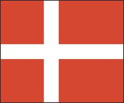 Denmark flag flat design clipart