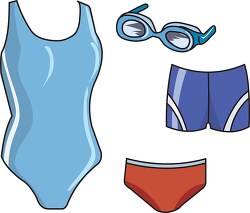 different types of swim suits clipart