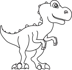 dinosaur black white outline