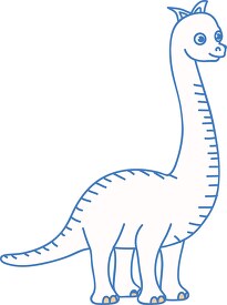 dinosaur blue outline clipart