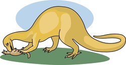 dinosaur eating clipart