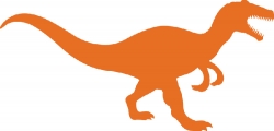 dinosaur orange silhouette clipart