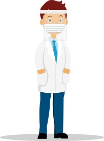 doctor wearing face shield clipart