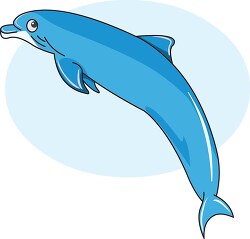 dolphin jumping on blue background clipart