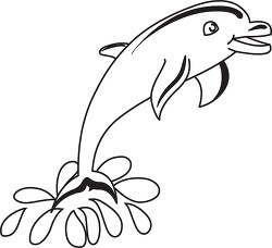 dolphin ocean animal outline cliprt
