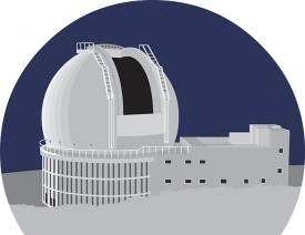 dome of the william herschel telescope in la palma canary island