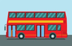 double decker red bus clipart