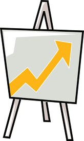 drawing of a chart on a easel
