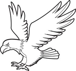 eagle wing span bird clipart outline