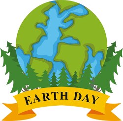 earth surrounded by trees celebrate earth day clipart