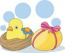easter duck with wrapped egg