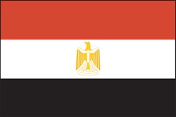 Egypt flag flat design clipart