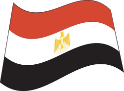 Egypt flag flat design wavy clipart