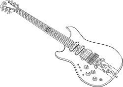 Electric Guitar Outline Clipart