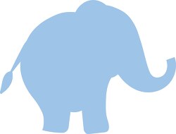 elephant baby blue silhouette