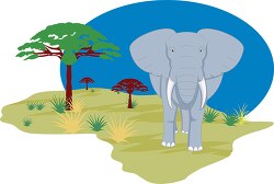 elephant in african land africa clipart 22