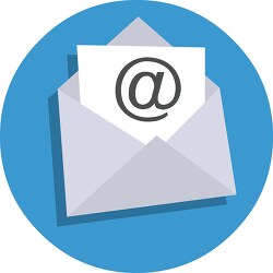 email sign in an envelope clipart