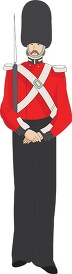 english guard in uniform front view clipart