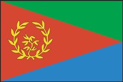 Eritrea flag flat design clipart