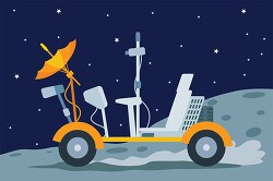 exploration space rover on the moon clipart