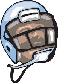 face of football player wearing helmet clipart