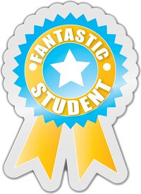fantastic student award sticker