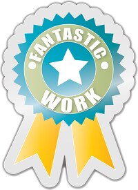 fantastick work award sticker