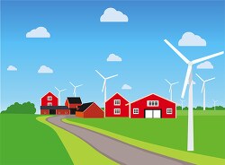 farm-and-wind-turbines-in-wheat-field-sweden-clipart