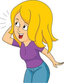 female teenager talking on mobile happily clipart