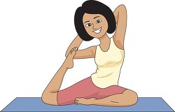 female yoga teacher clipart