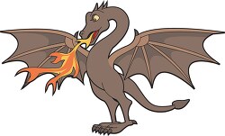 fiery dragon clipart