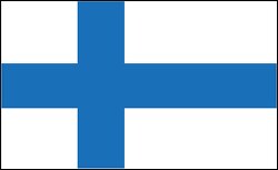 Finland flag flat design clipart