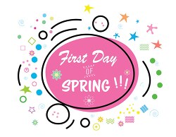 first day of spring design illustration clipart
