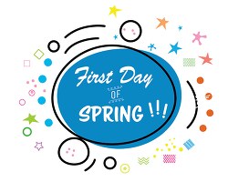 first day of spring thought bubble clipart