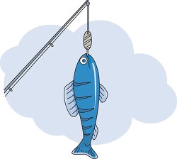 fish on hook clipart