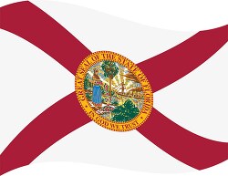 florida state flat design waving flag