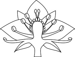 flower staments pistal outlilne