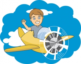 flying airplane cartoon 02