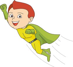 flying boy super hero clipart