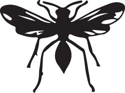 flying insect silhouette clipart