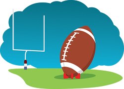 football and goal post clipart
