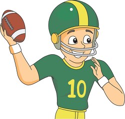 football quarterback prepares to throw football clipart