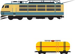 freight  train with petroleum tankers clipart