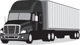 freightliner semi truck transportation gray color