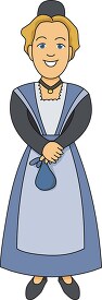 french national cultural costumes woman clipart