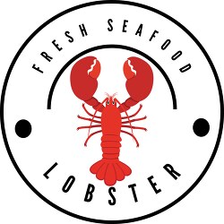 fresh seafood lobster logo clipart