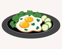 fried eggs food clipart