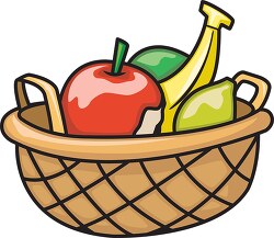 fruit bowl basket clipart